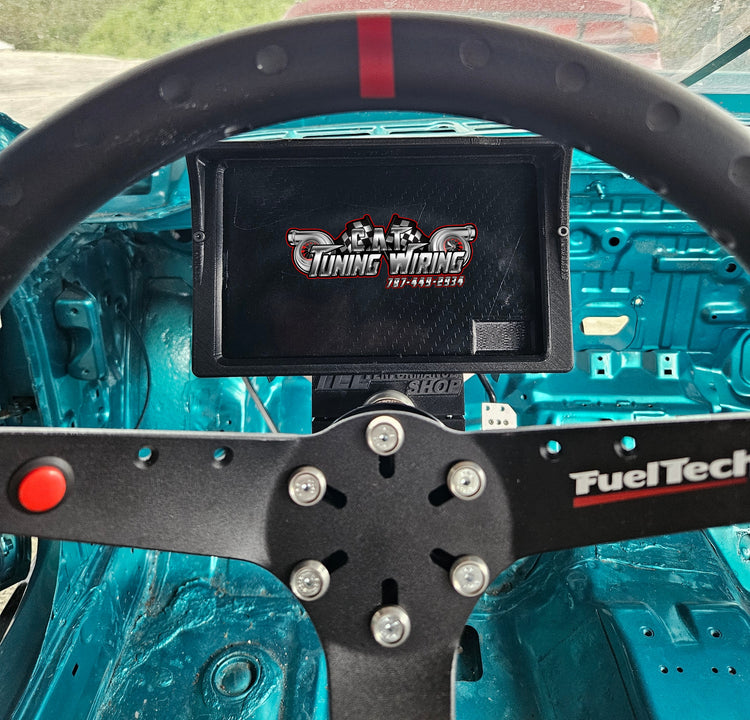 Tableta Lenovo M9 en soporte de columna para volante: inclinación ajustable